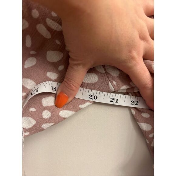 Pink Lily Polka Dot Romper Size S Taupe GUC - Picture 8 of 12